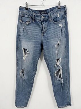 Hollister Ripped Blue Vintage Boyfriend Jeans